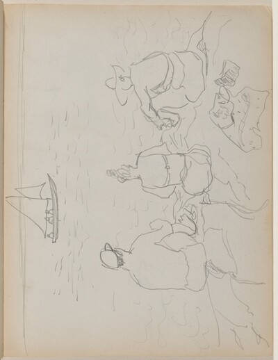 Three Figures on the Beach