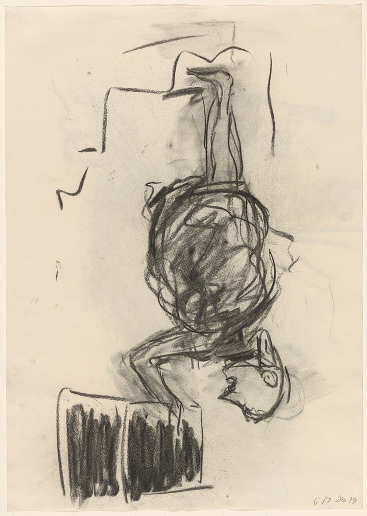 a) Woman Reading; b) Seated Woman Reading by Georg Baselitz