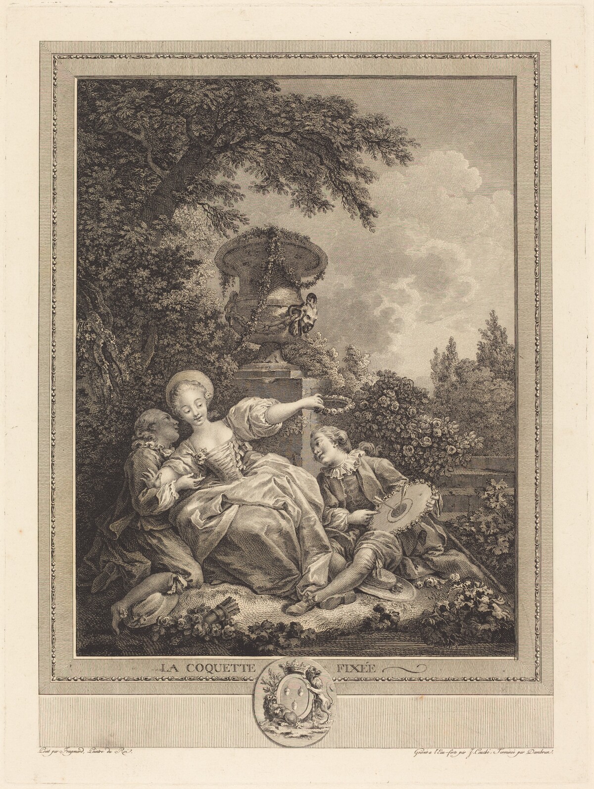 La coquette fixee by Jacques Couché and Jean Dambrun after Jean-Honoré Fragonard