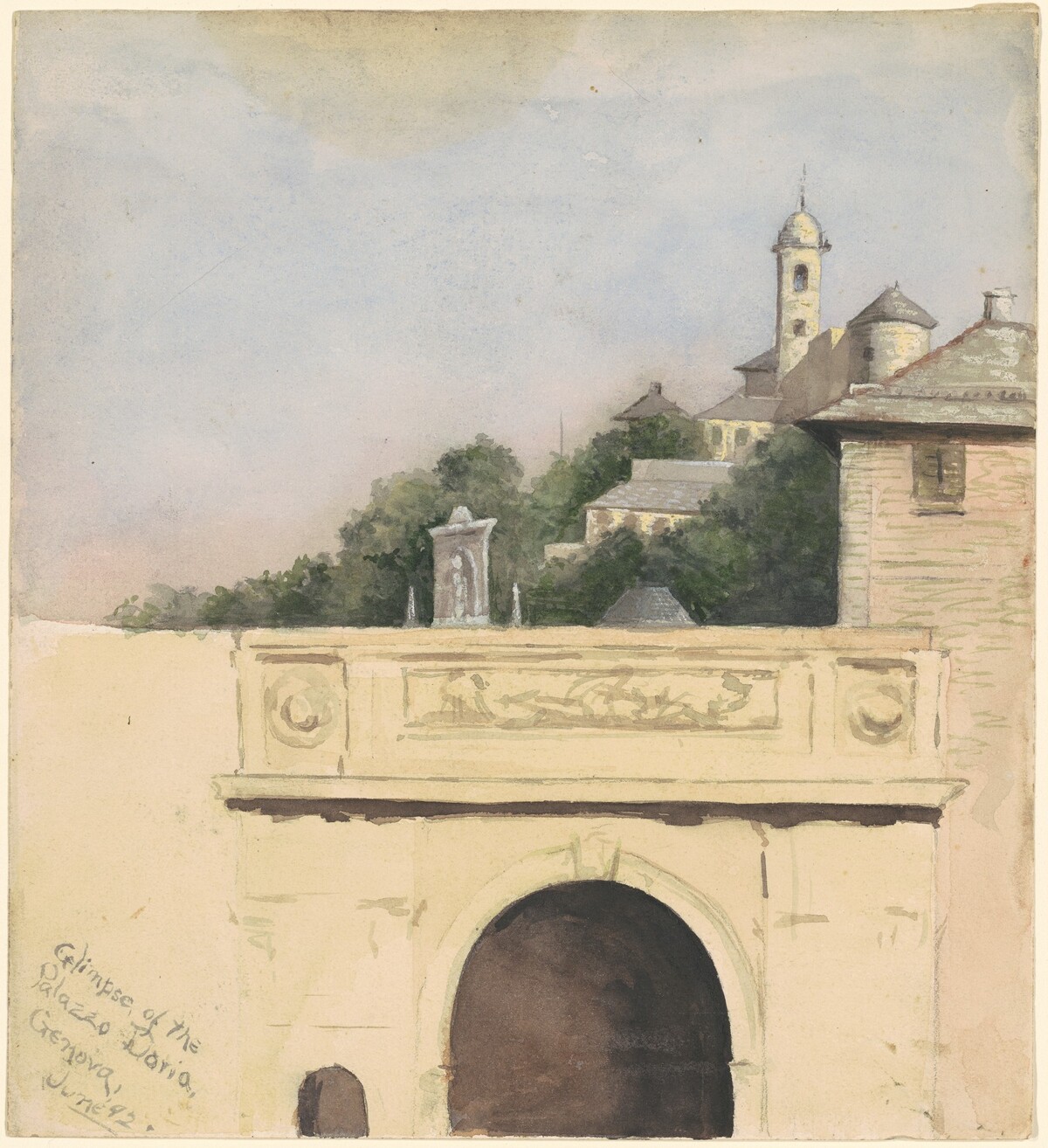 Glimpse of the Palazzo Doria, Genova by Marietta Minnigerode Andrews
