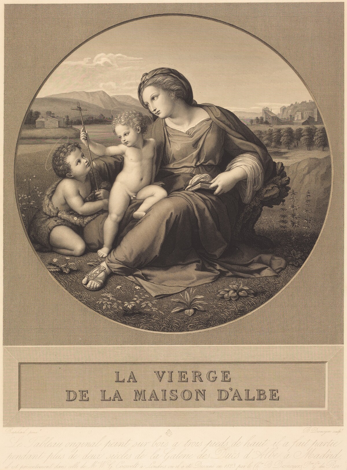 The Alba Madonna by Baron Auguste-Gaspard-Louis Desnoyers after Raphael