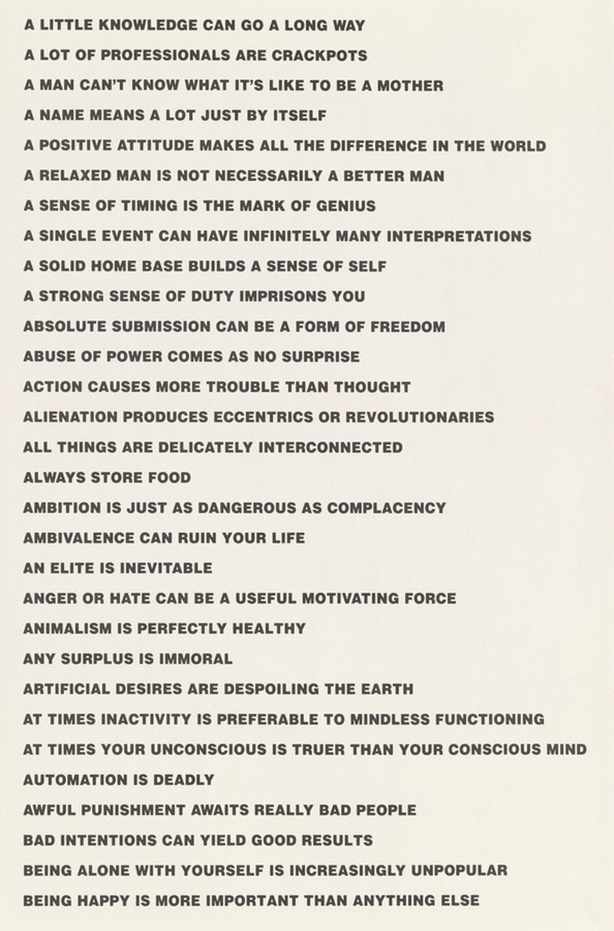 Truism by Jenny Holzer