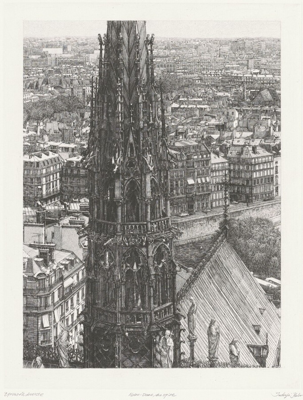 Notre-Dame, the Spire by Takuji Kubo