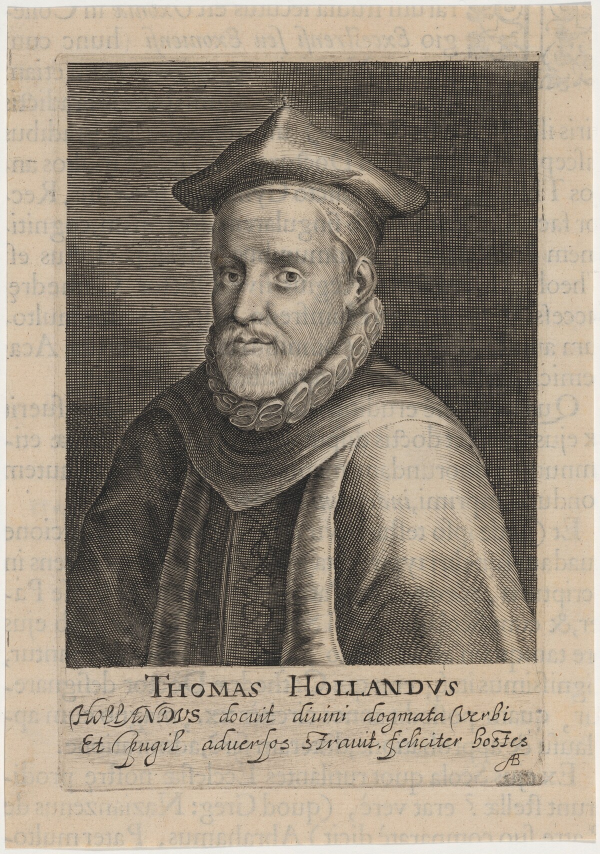 Thomas Holland, Regius Professor of Divinity at Oxford, and Rector of Exeter College by Willem de Passe and Magdalena de Passe