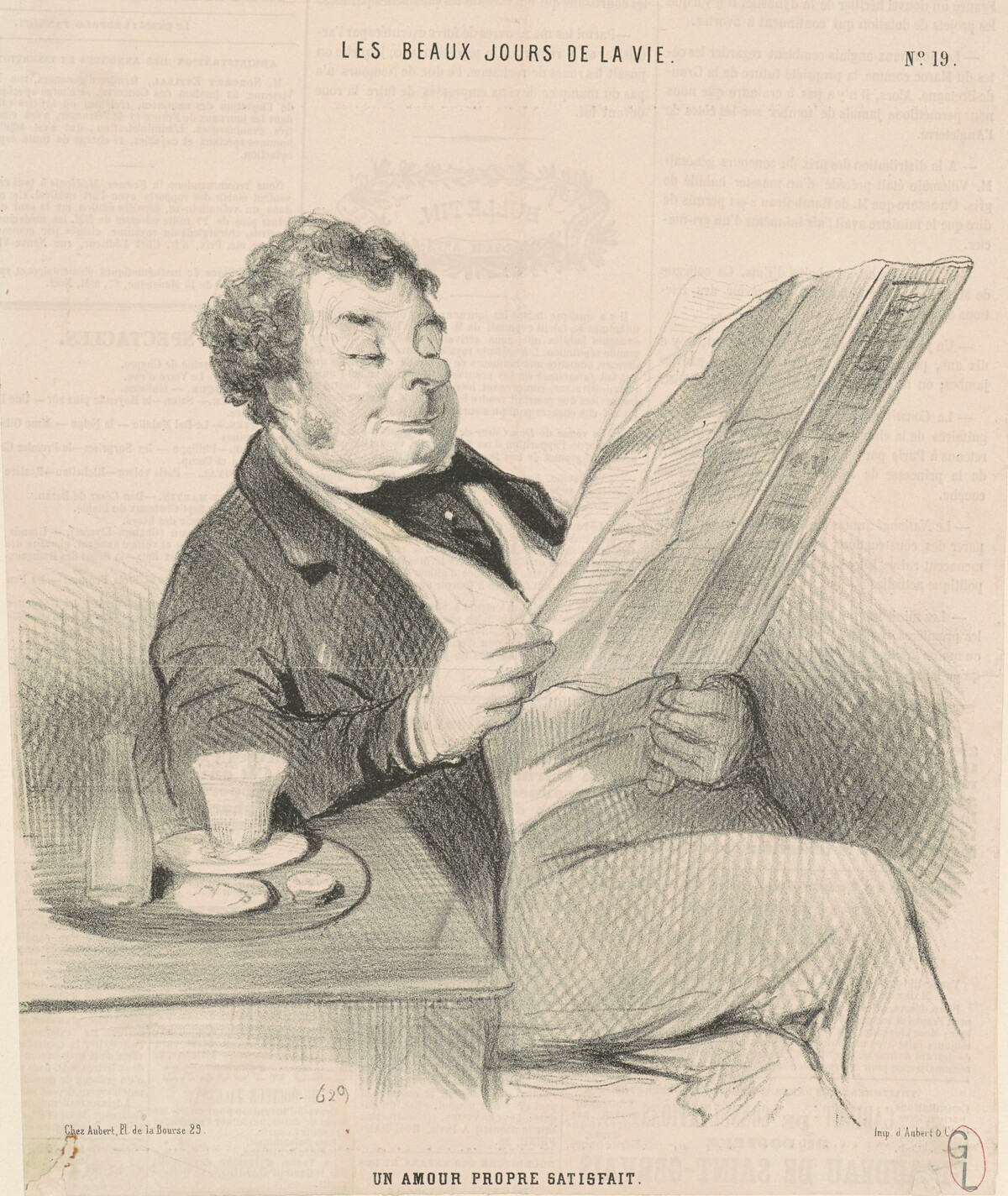 Un amour propre satisfait by Honoré Daumier
