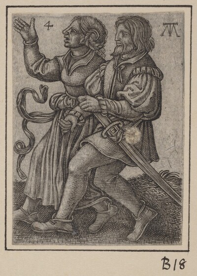 Dancing Couple, Facing Left