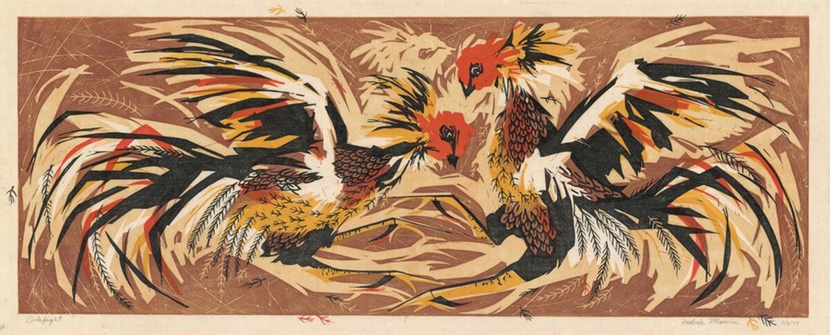 Cockfight by Frederic Marvin