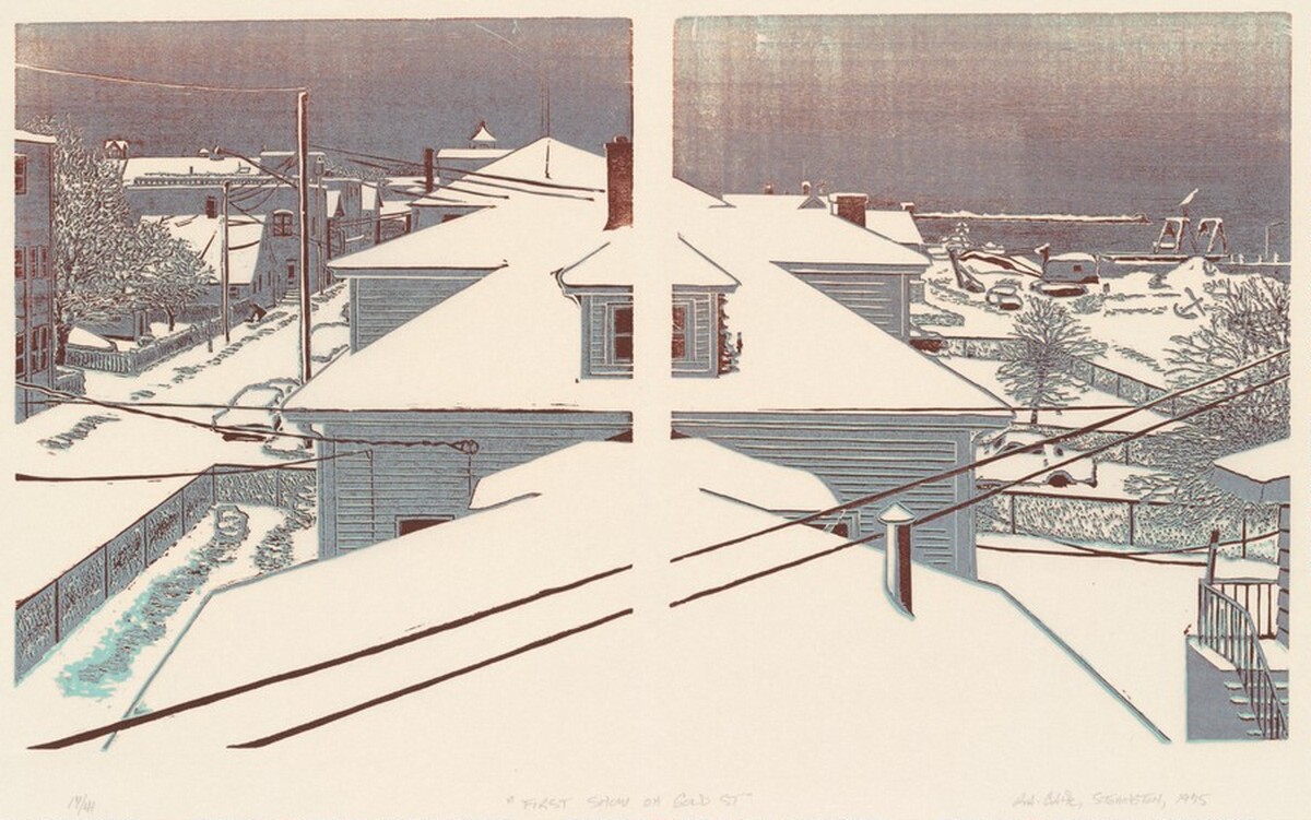 First Snow on Gold Street by Robert Allan Cale