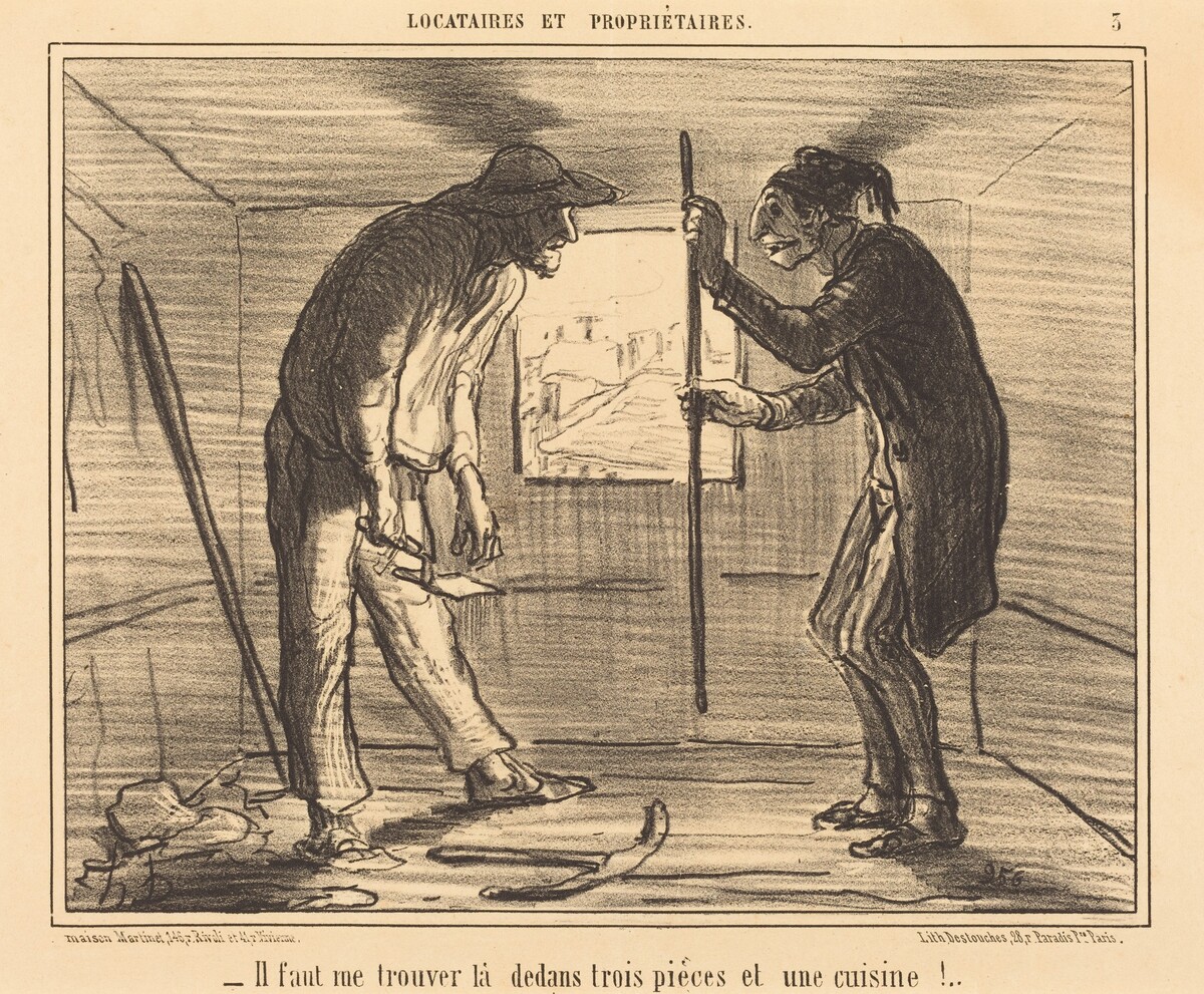 Il faut me trouver... trois pièces... by Honoré Daumier
