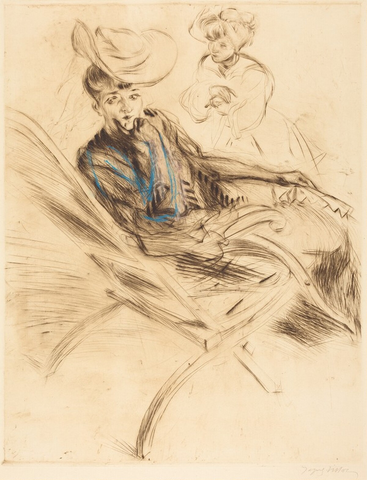 Gaby in a Chaise Longue by Jacques Villon