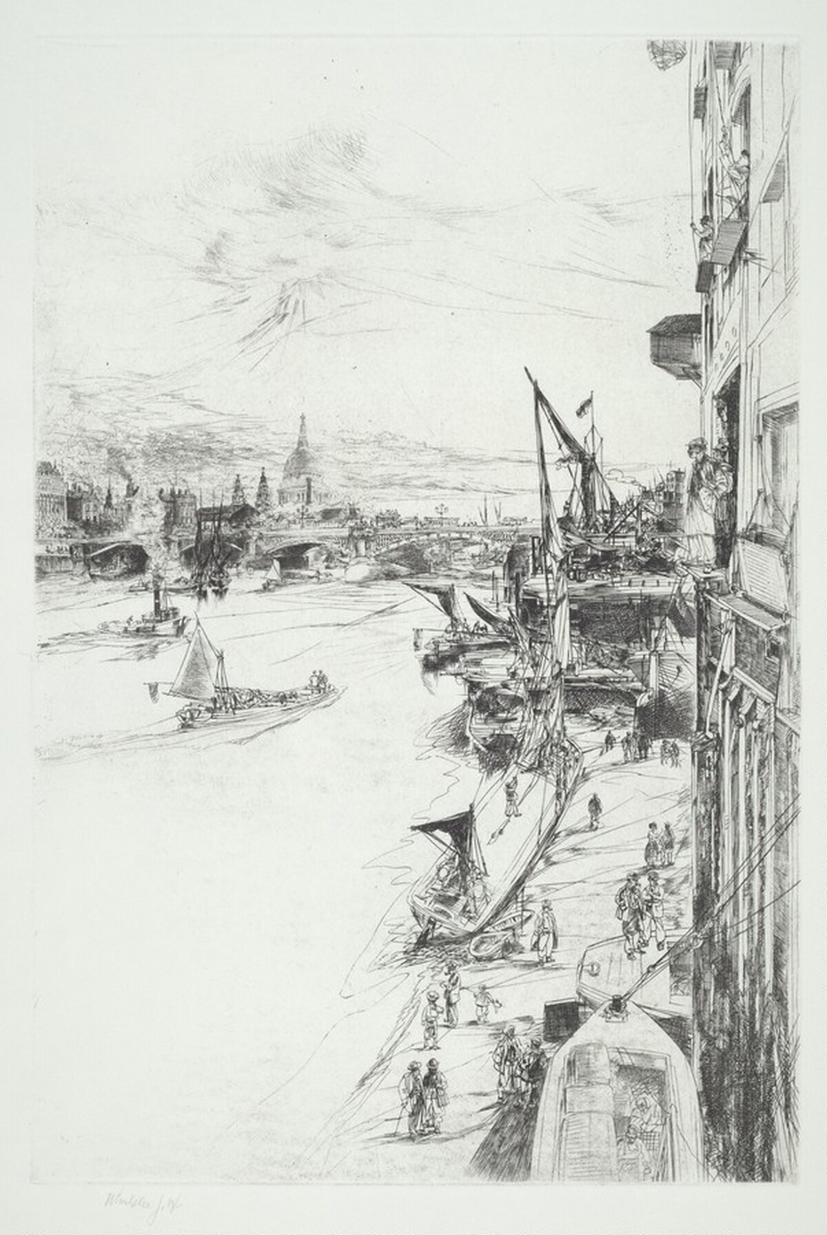 St. Paul's from the River by John W. Winkler