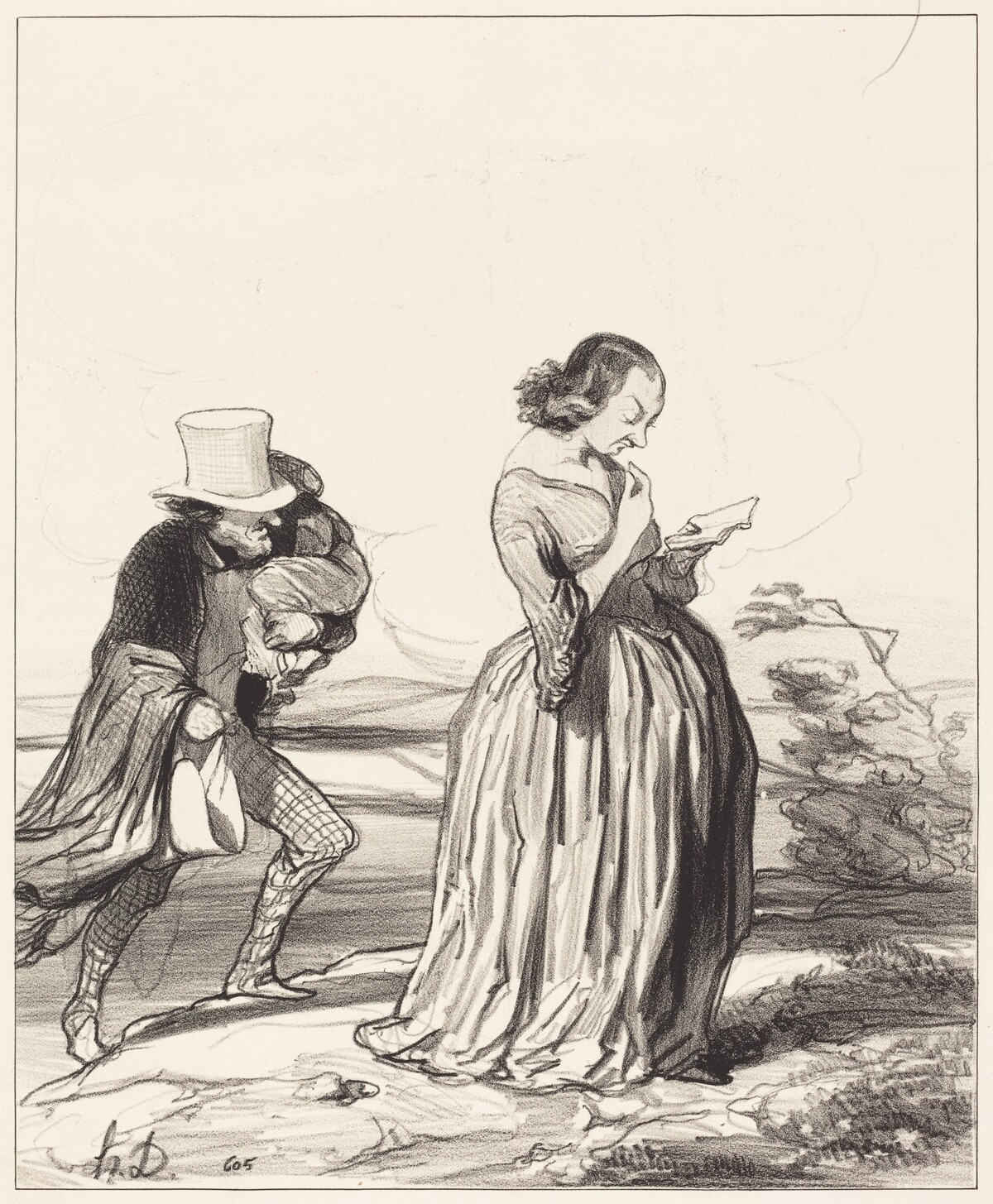 Saperlotte!... que je voudrais... que ma femme ait fini... by Honoré Daumier