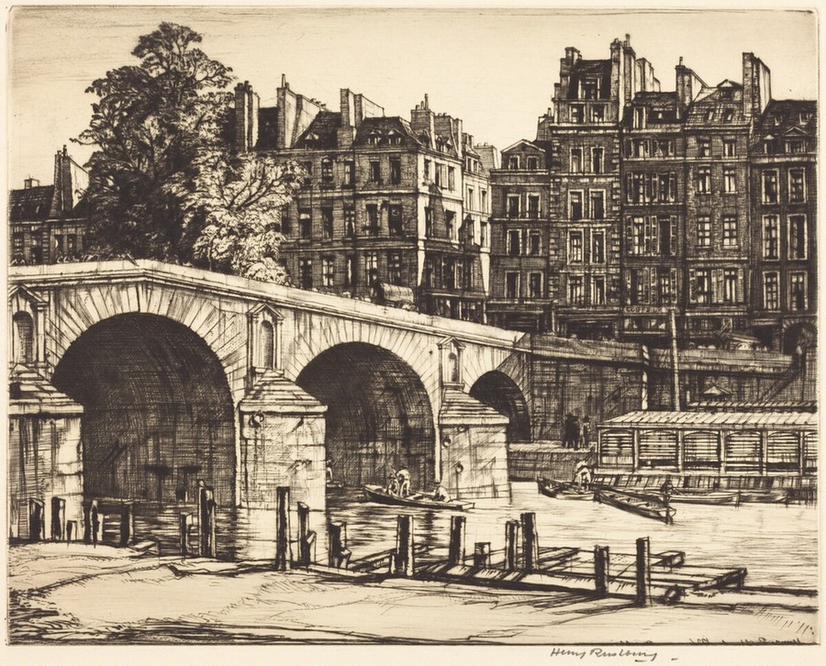 Pont Marie, Paris by Henry Rushbury