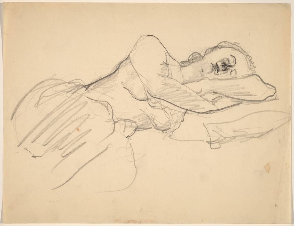 Sleeping Woman, Head Resting on Arms by Mark Rothko