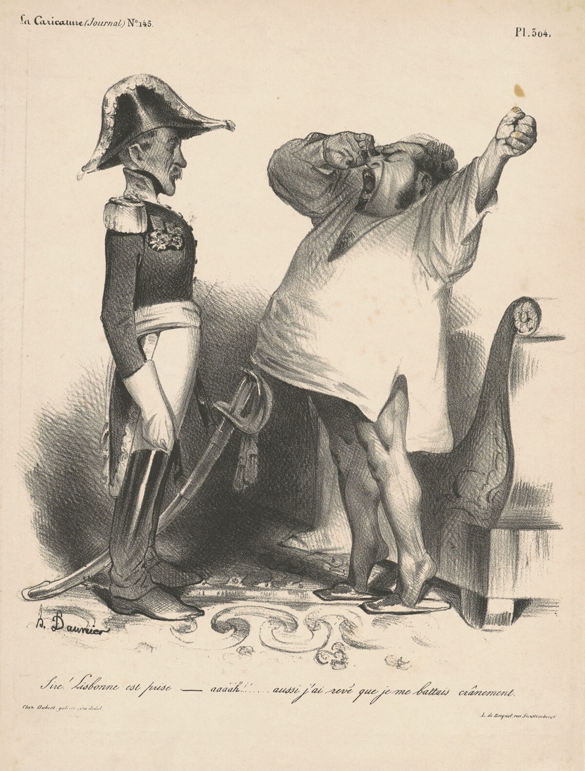 Sire! Lisbonne est prise... (Sire! Lisbon has been captured...) by Honoré Daumier