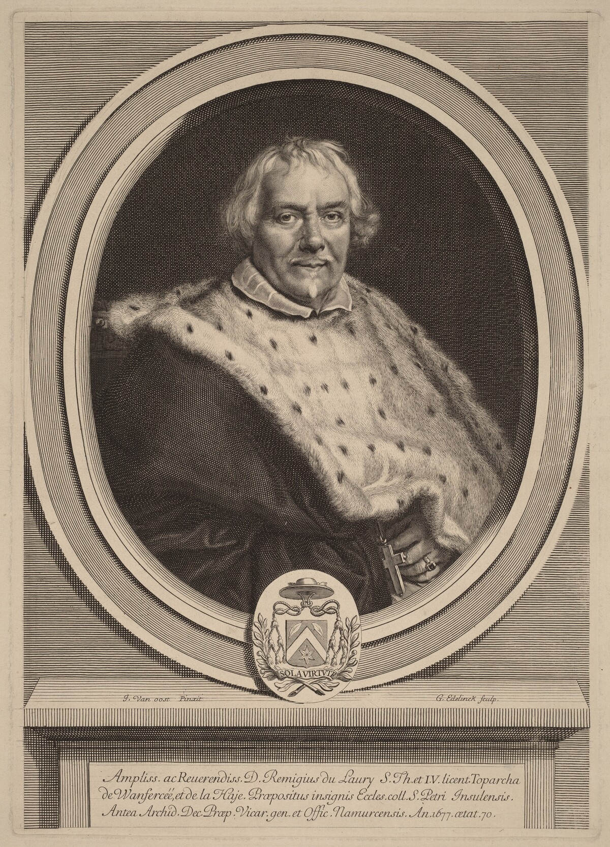 Remi Du Laury by Gerard Edelinck after Jacob van Oost II