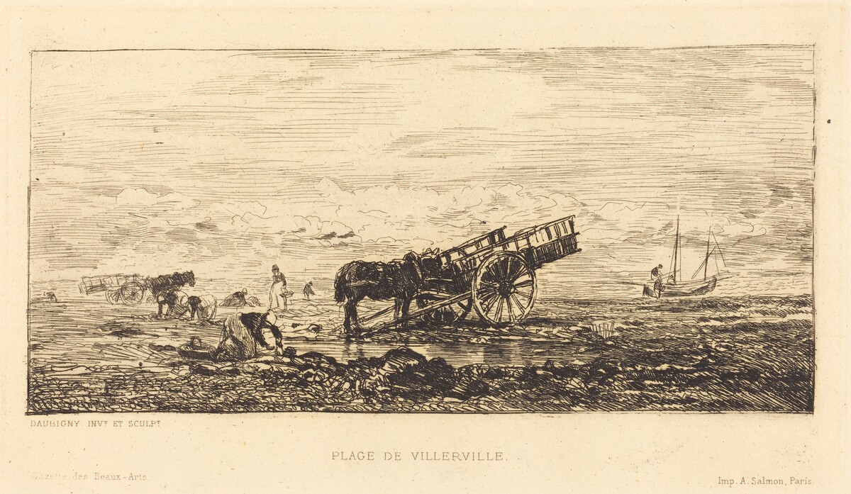 Beach at Villerville (Plage de Villerville) by Charles-François Daubigny