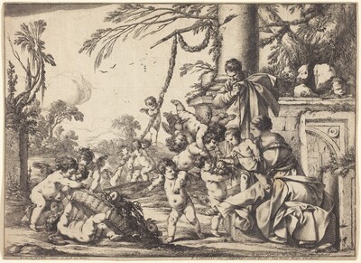 Holy Family with Putti