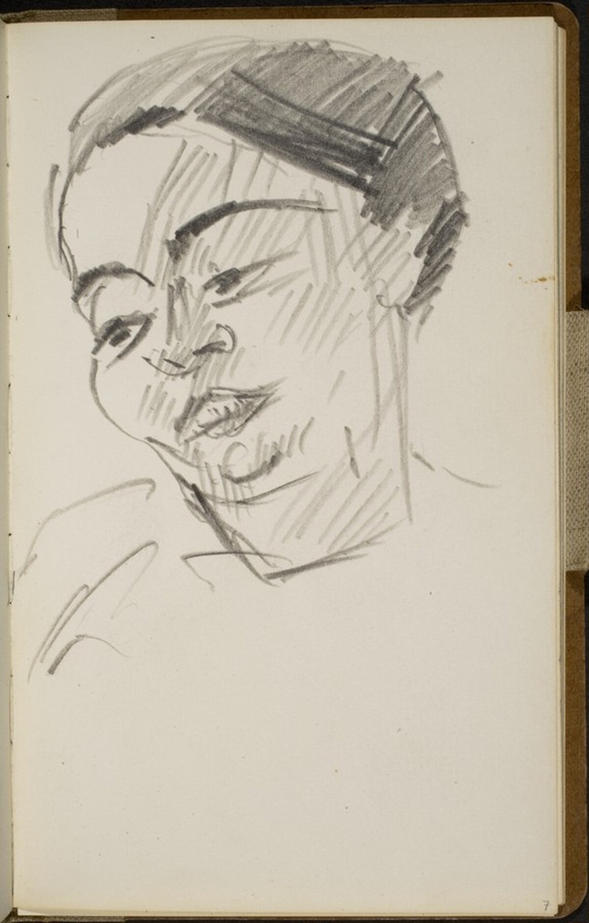Weibliche Bildnisstudie (Female Portrait Study) [p. 7] by Max Beckmann