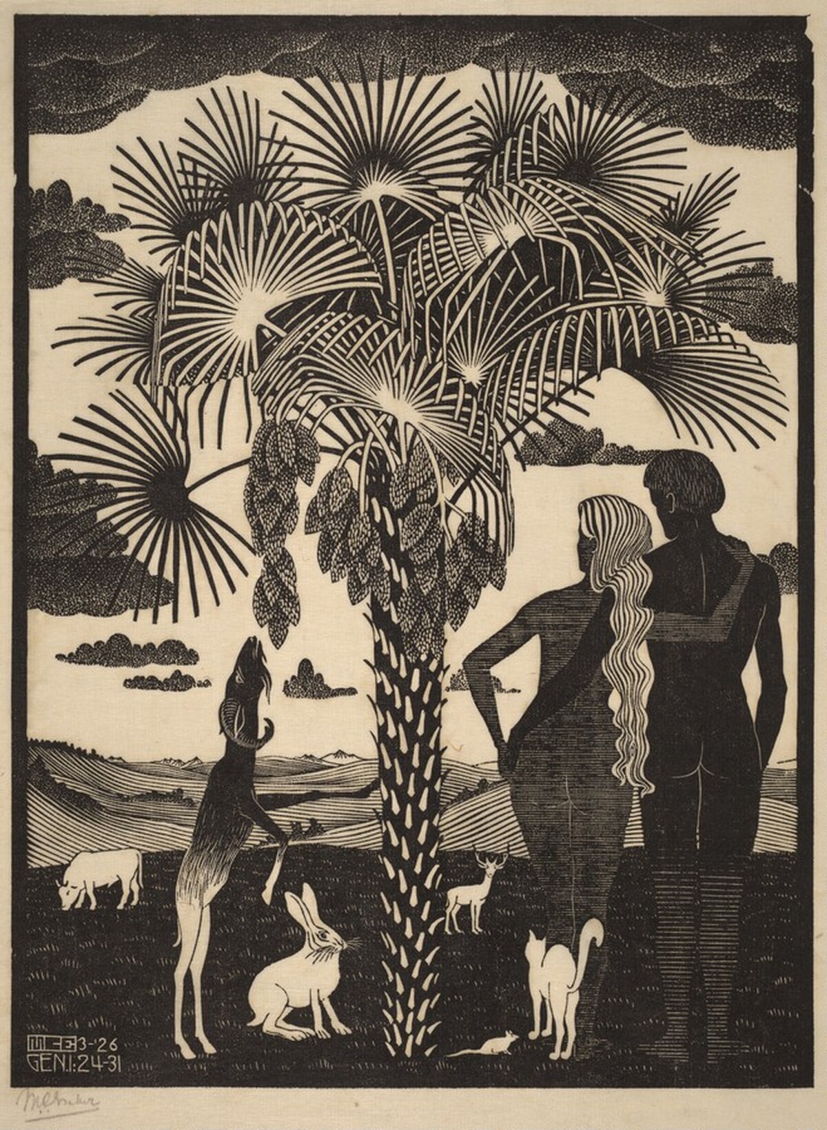 The Sixth Day of the Creation by M.C. Escher