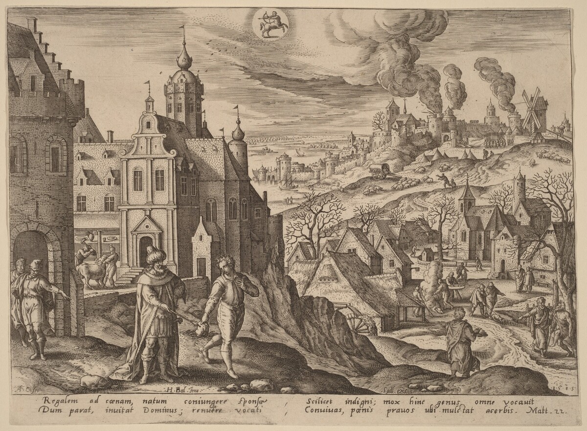 The Parable of the Kingdom of Heaven by Adriaen Collaert after Hans Bol