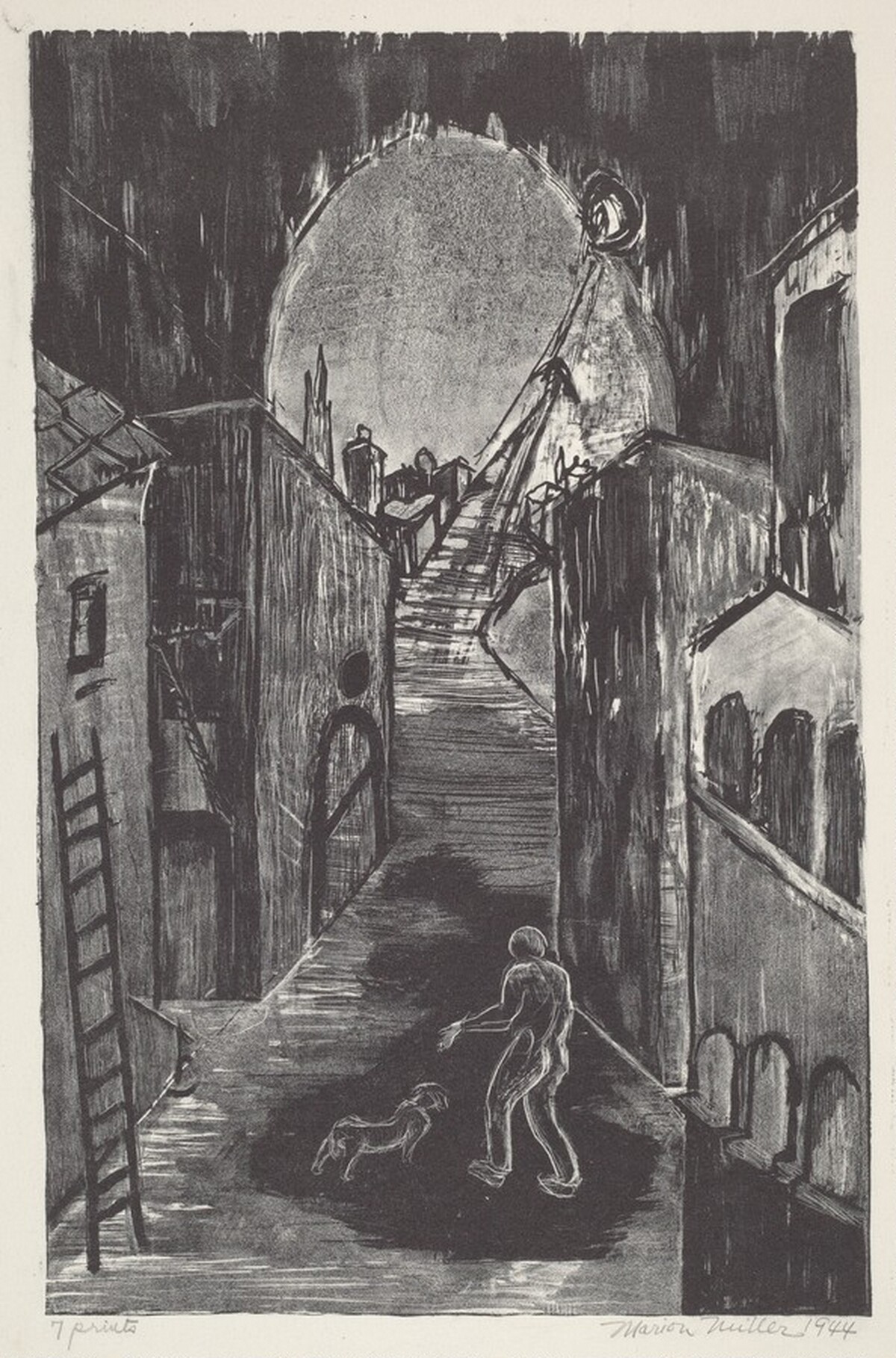 Untitled (Street Scene) by Marion Miller