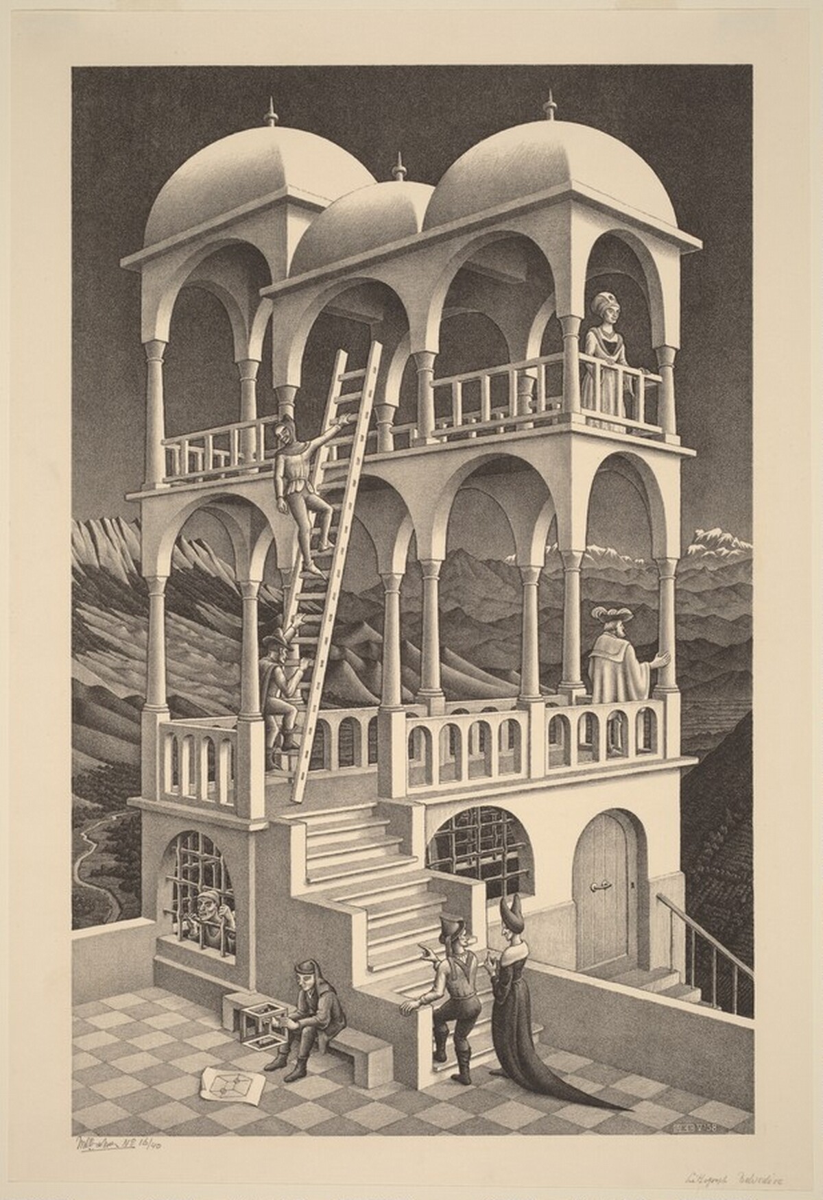 Belvedere by M.C. Escher