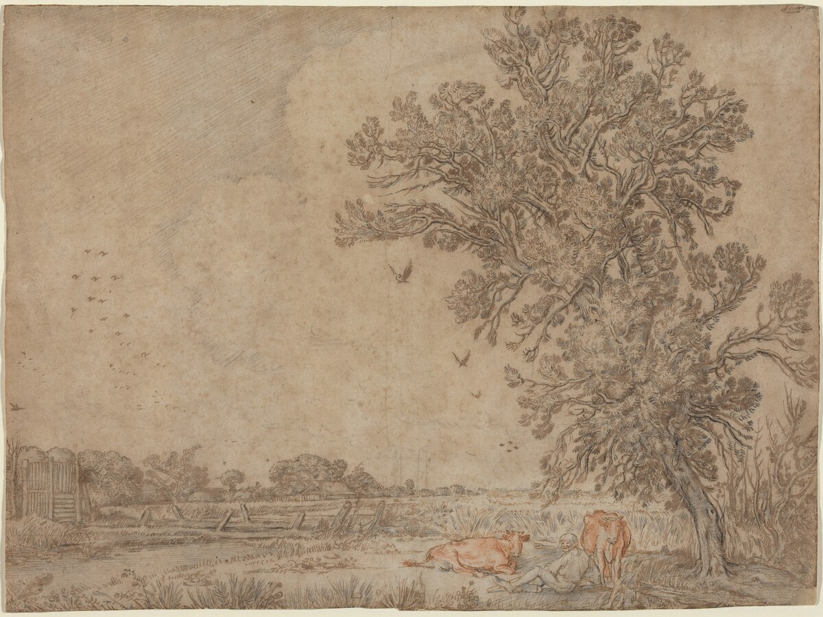 Meadow with a Shepherd and Cows by Willem Buytewech