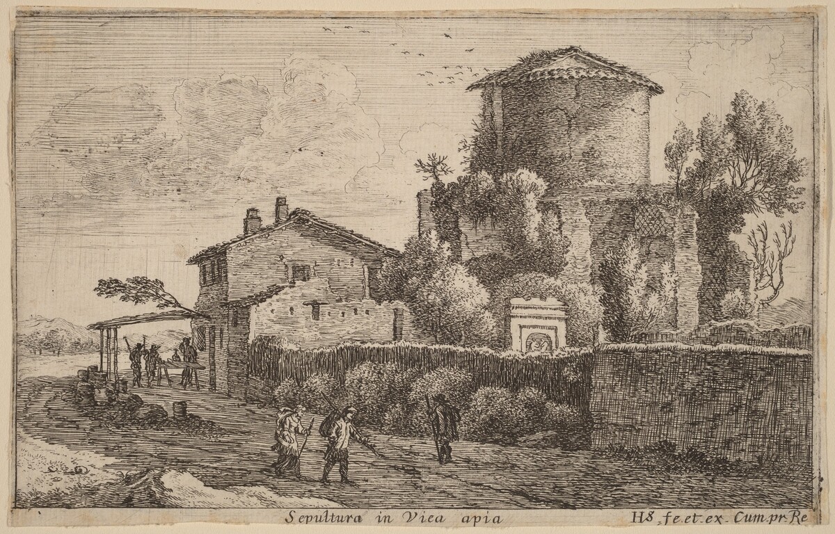 Tomb on the Via Appia by Herman van Swanevelt