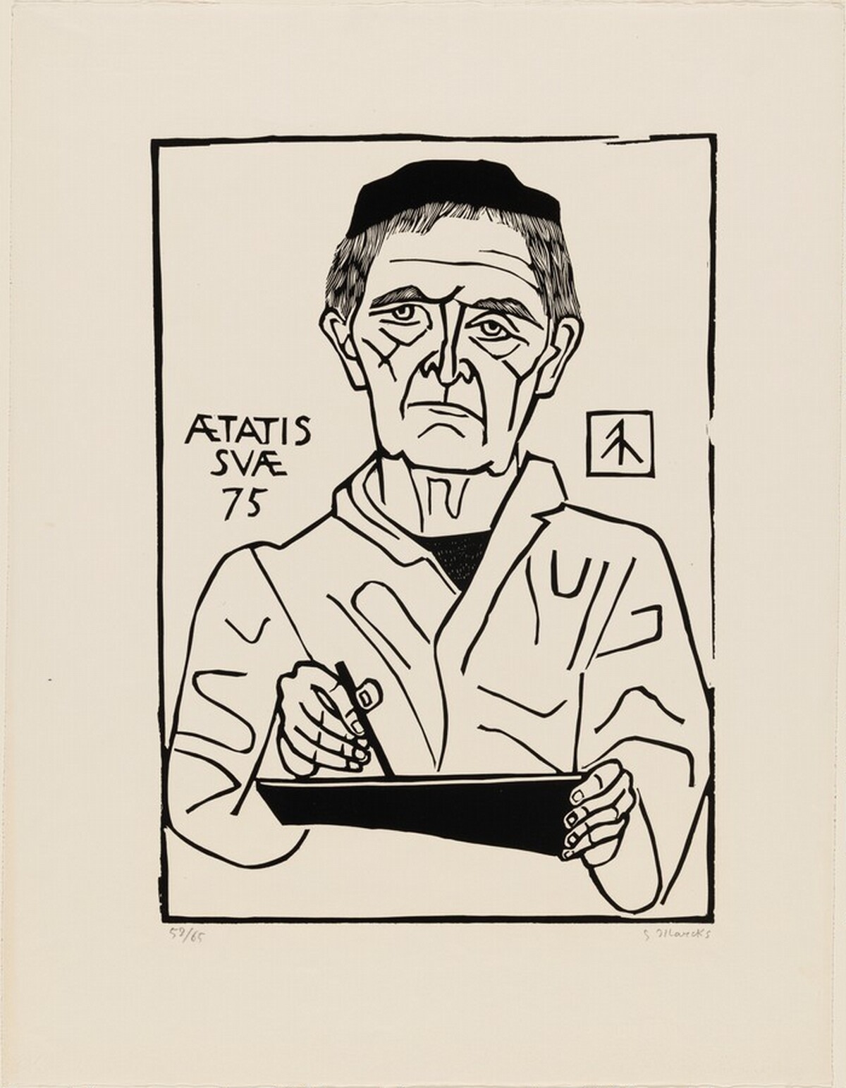 Aetatis Suae 75 (Self Portrait at Age 75) by Gerhard Marcks