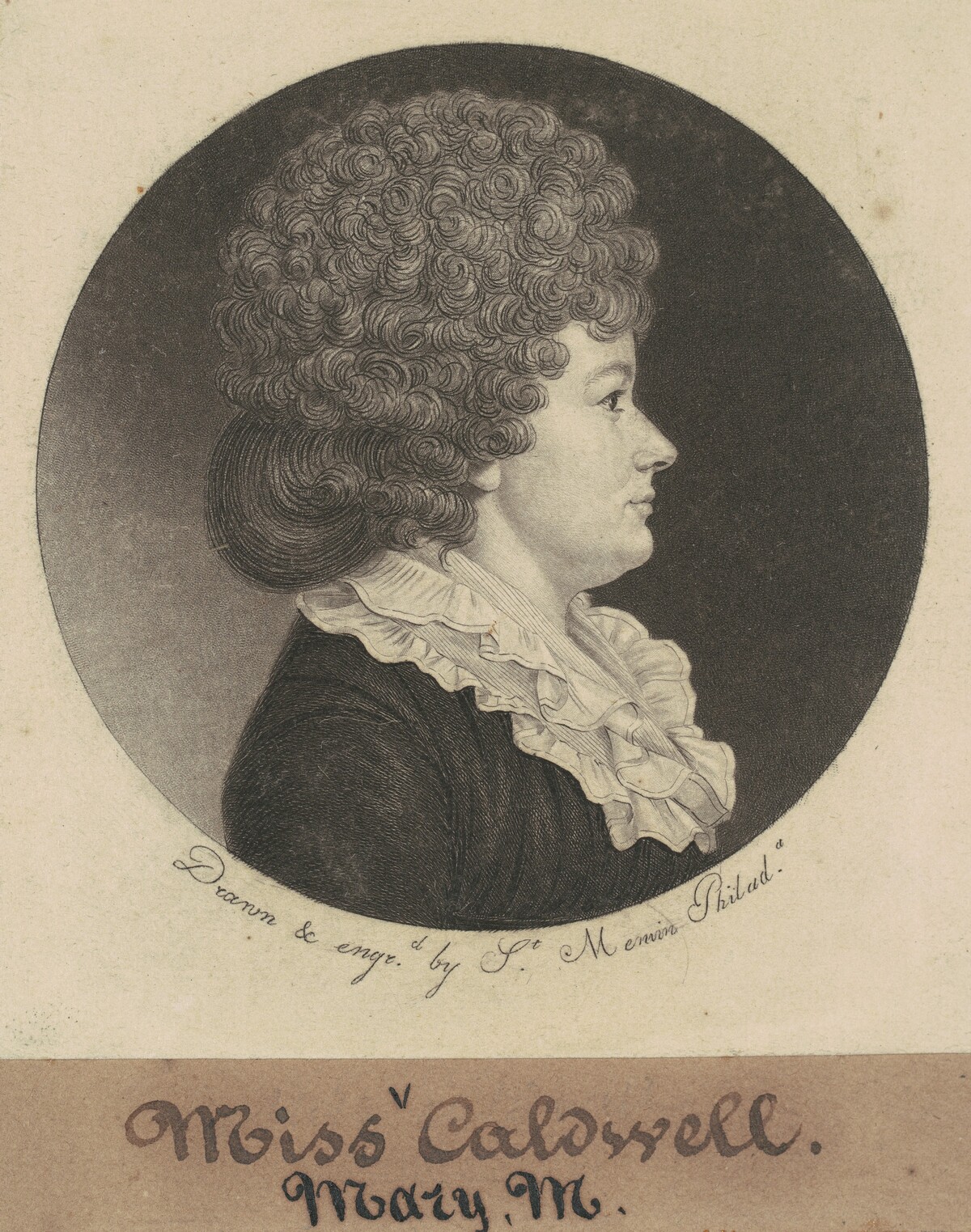 Mary M. Caldwell by Charles B. J. Févret de Saint-Mémin