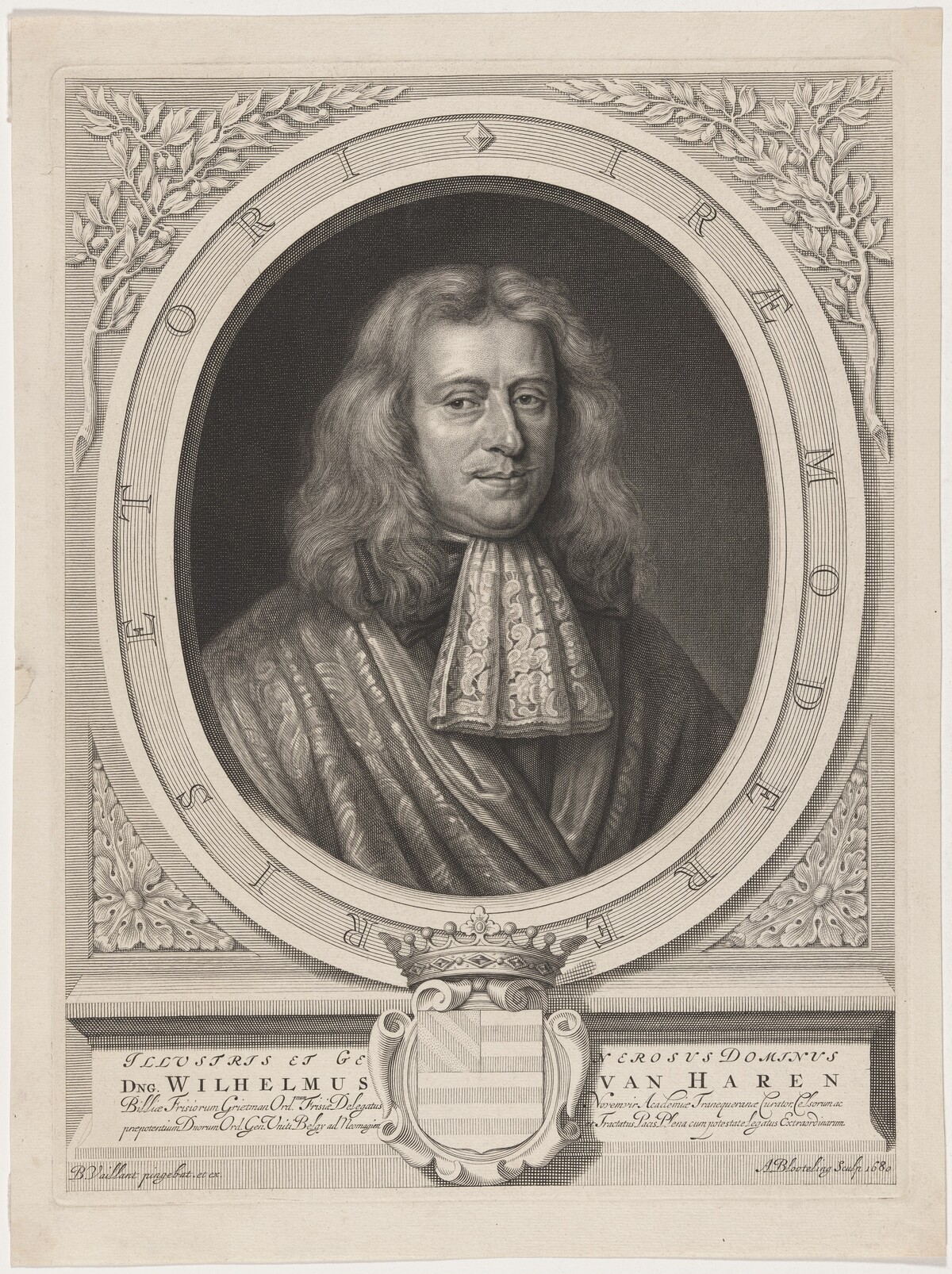 William Van Haren by Abraham Blooteling after Bernard Vaillant