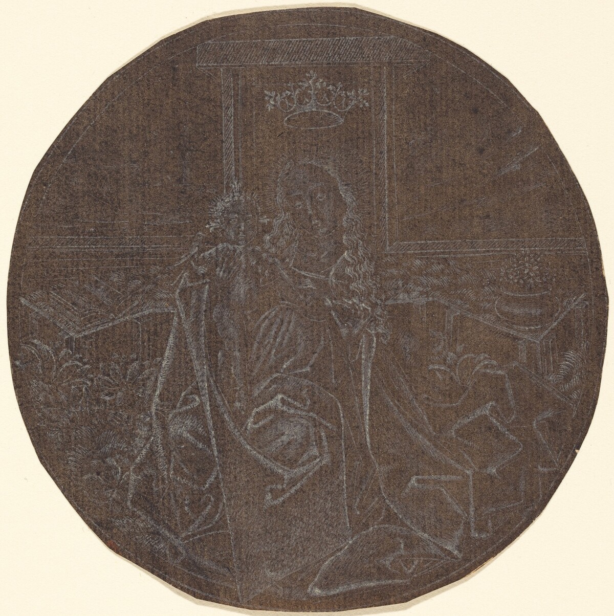 The Madonna and Child in a Garden by Master E.S.