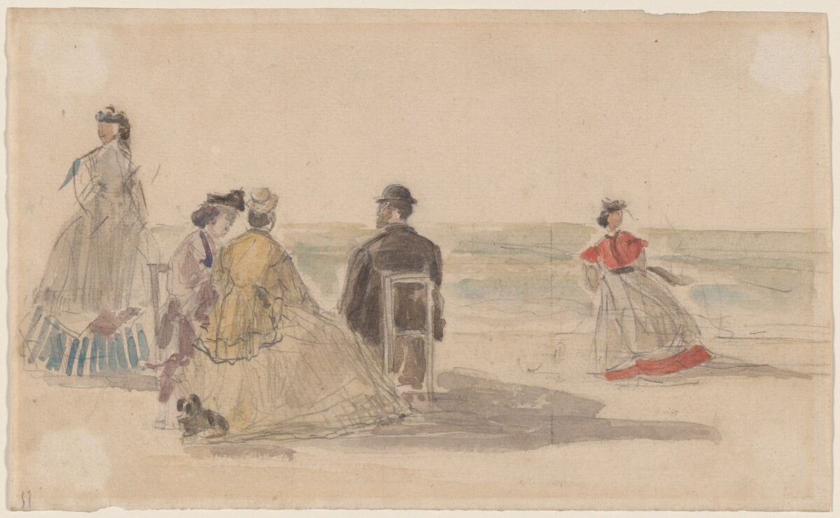 Noon at Deauville by Eugène Boudin