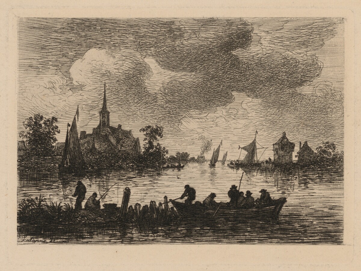 Banks of the Meuse by Maxime Lalanne, after Jan van Goyen