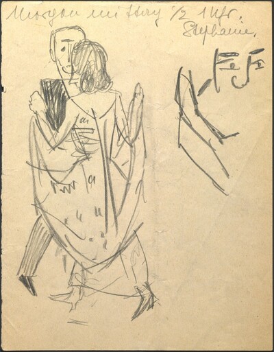 Dancing Couple and Part of a Head
