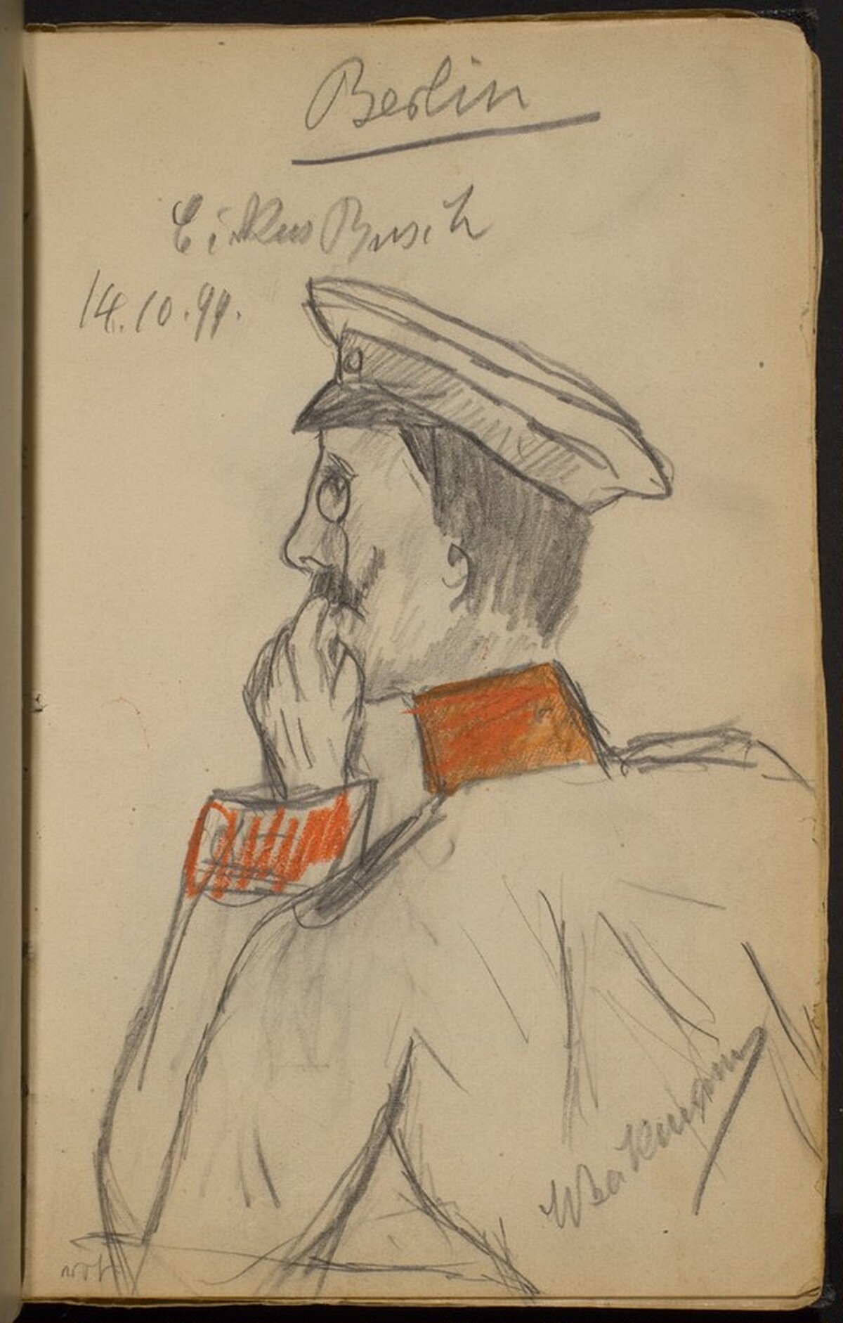 Officer with Monocle by Max Beckmann