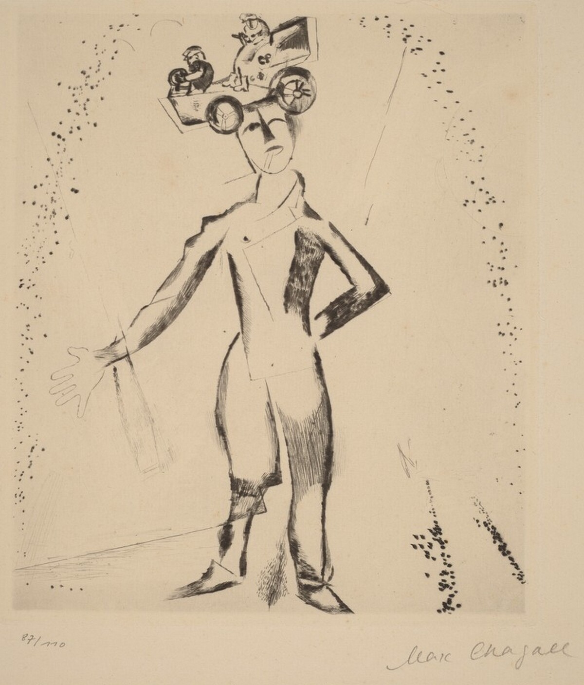 The Motorist by Marc Chagall