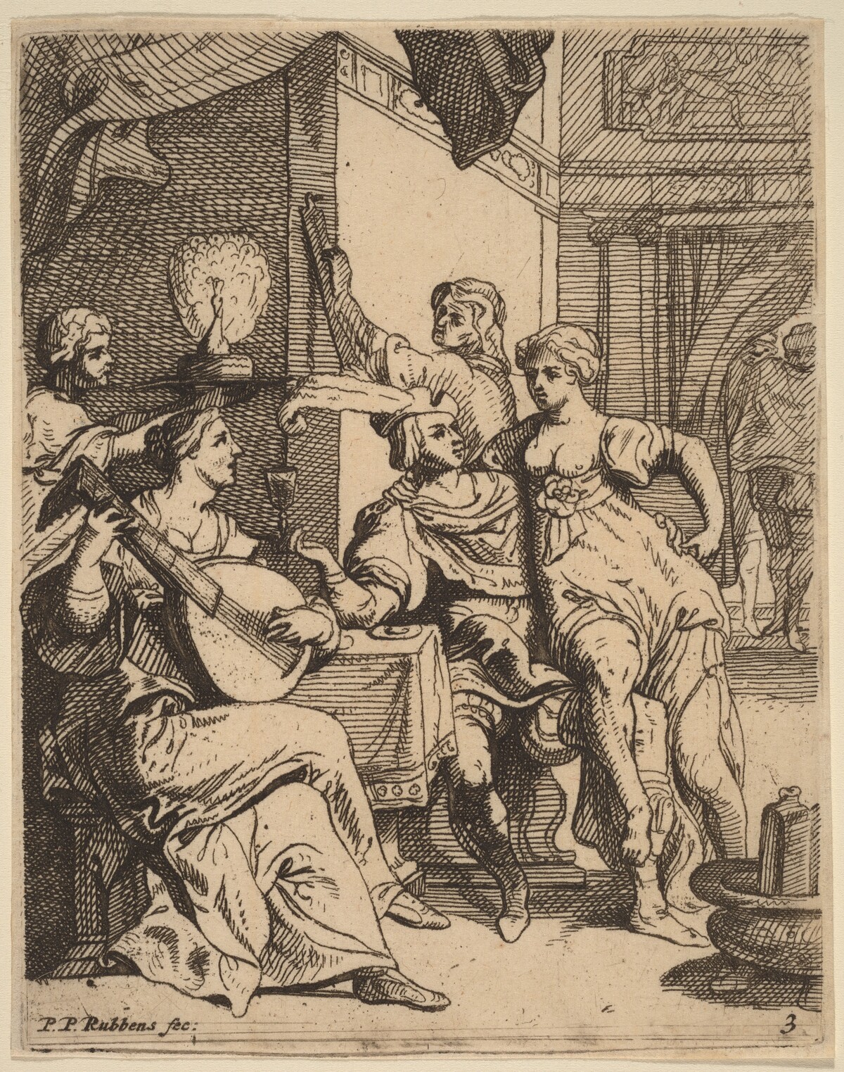 The Prodigal Wasting His Substance in the Tavern by Theodoor van Thulden after Sir Peter Paul Rubens