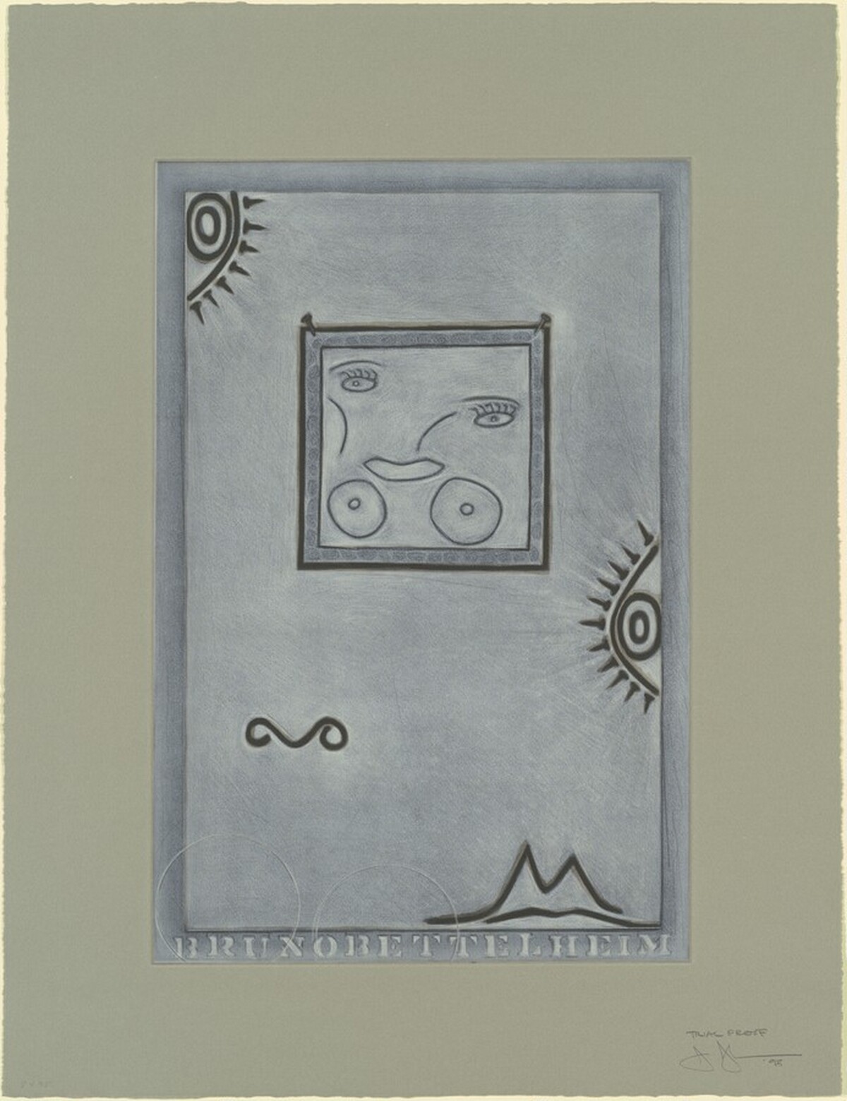 Untitled (White Mezzotint) [trial proof] by Jasper Johns
