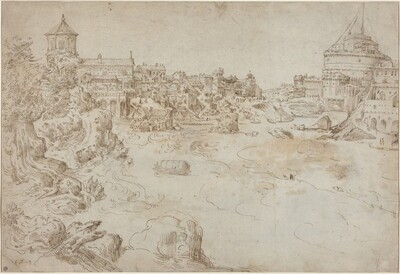 View of the Castle Sant'Angelo and the Ospedale di Santo Spirito [recto]