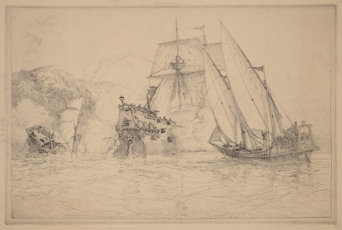 Ships Fighting by N. Artsay
