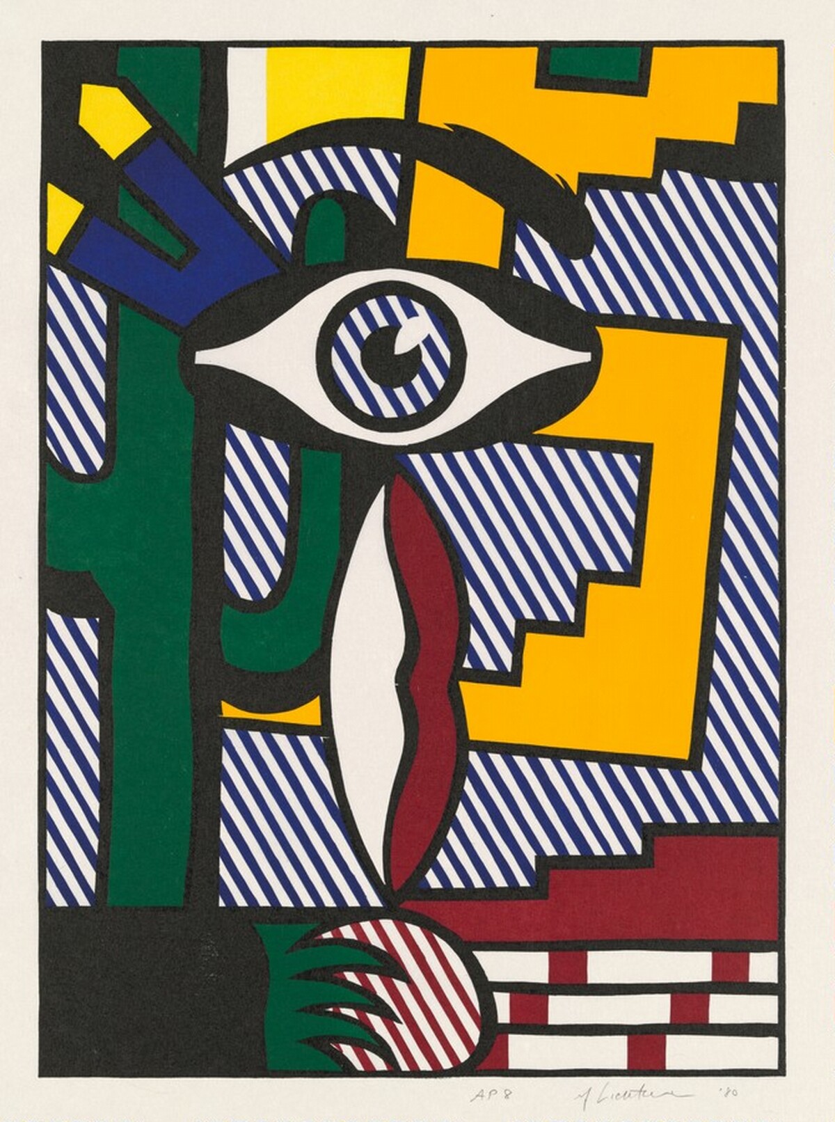 American Indian Theme III by Roy Lichtenstein