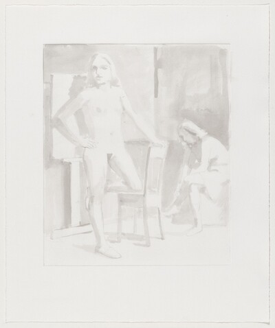 Untitled [Standing Figure with Knee on Chair] [working proof 2]