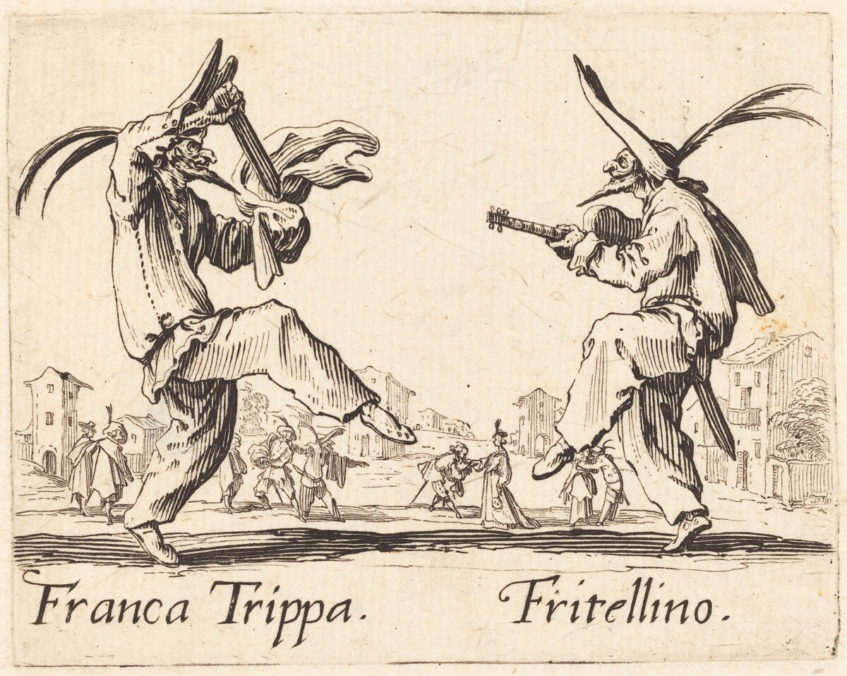 Franca Trippa and Fritellino by Jacques Callot
