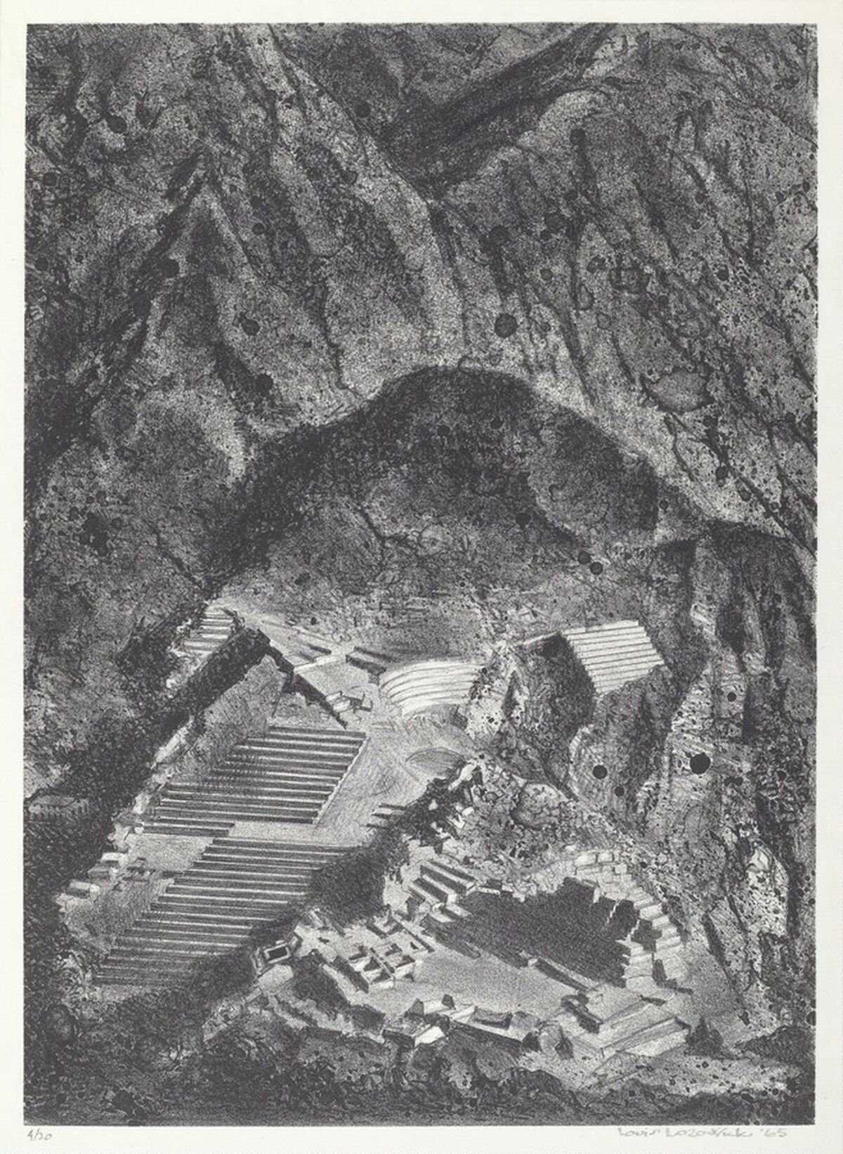 Inca Sanctuary by Louis Lozowick