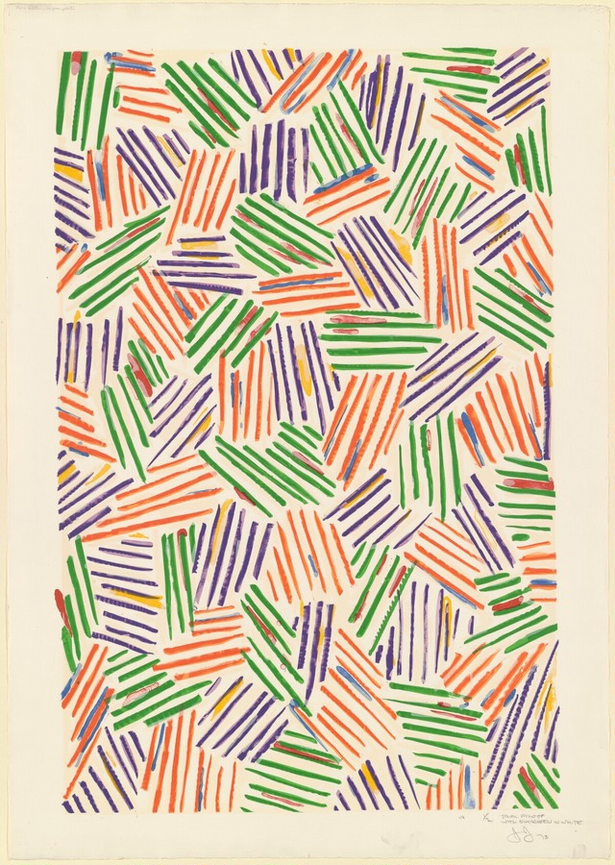 Four Panels from Untitled 1972 [A panel, trial proof 1] by Jasper Johns