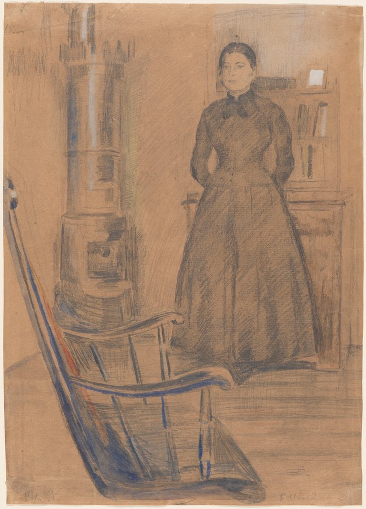 Inger Munch Standing in an Interior by Edvard Munch