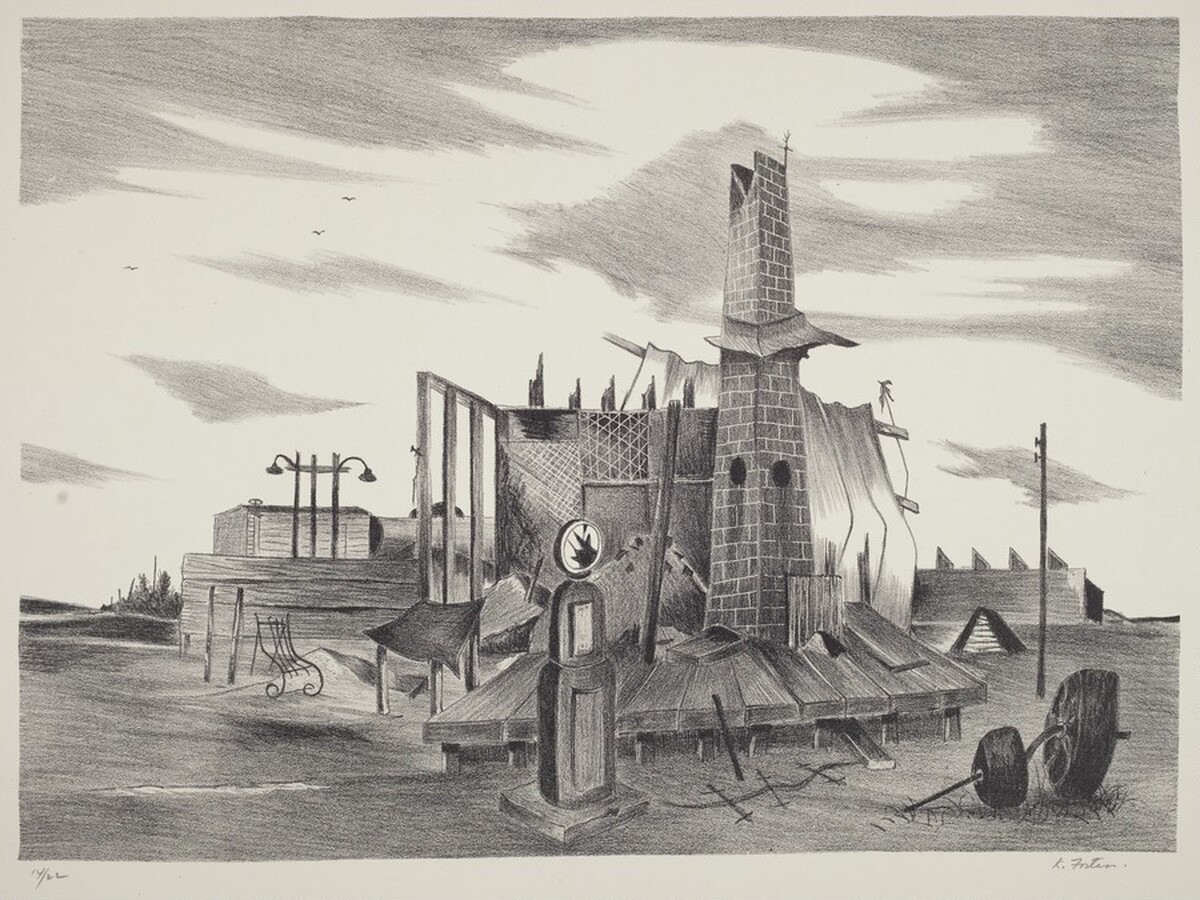 Gas Pump by Karl Eugene Fortess