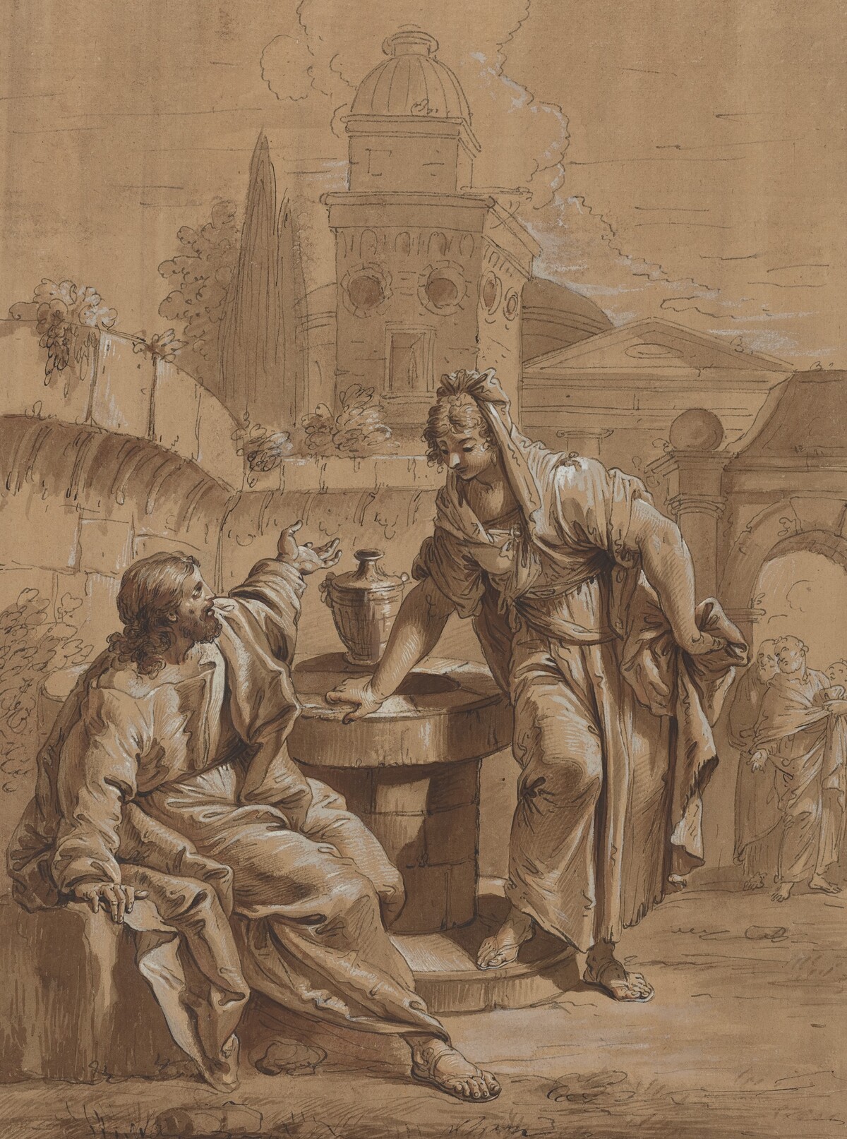 Christ and the Woman of Samaria by Follower of Francesco Fontebasso